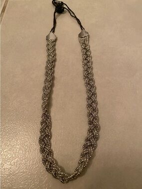 Silver Braided Chain Necklace - Women’s Accessories